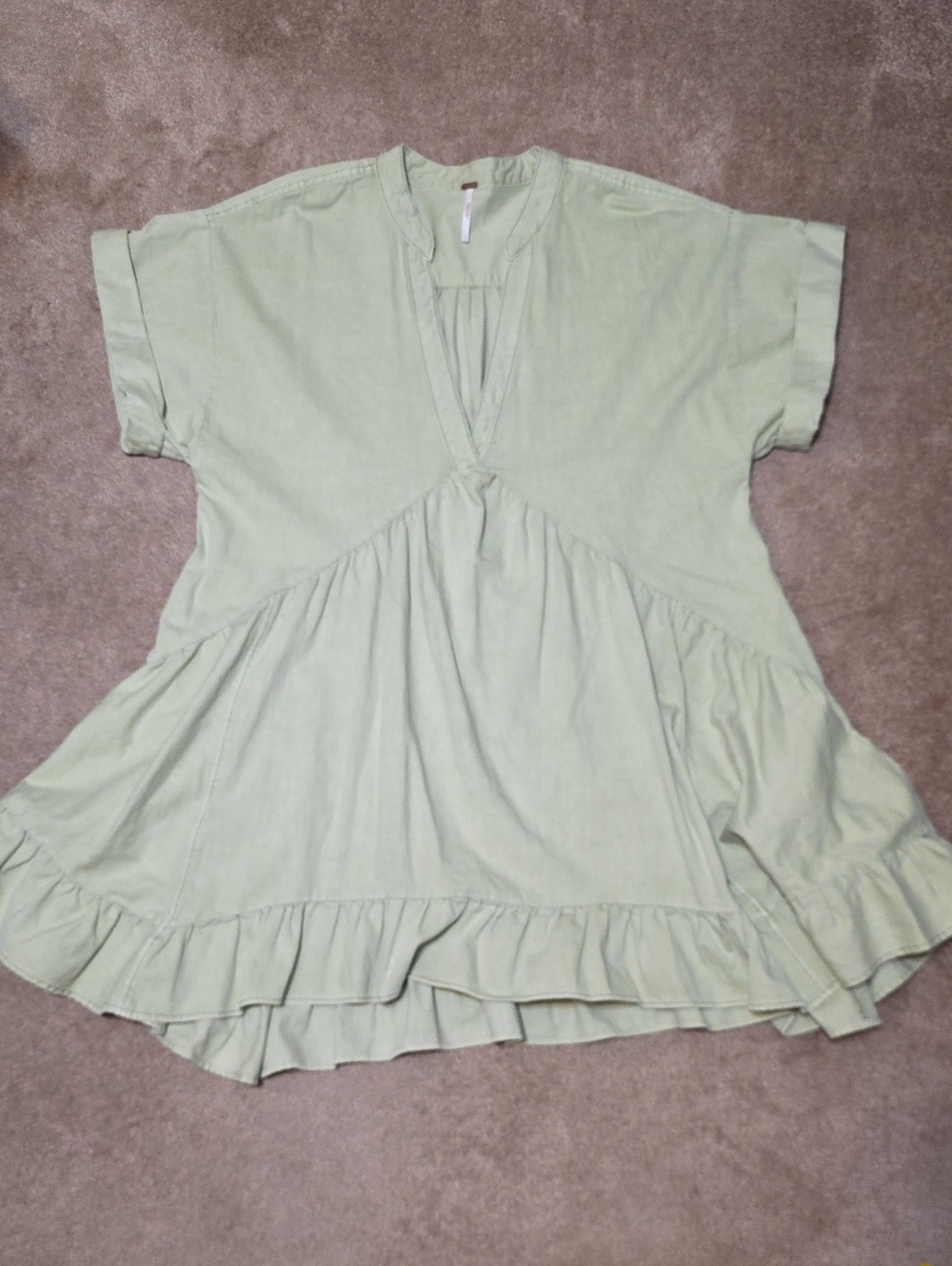 Free People Ruffle V-Neck Women’s Mini Dress